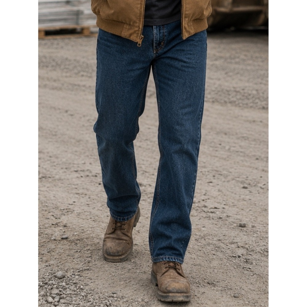 Carhartt Relaxed Fit Straight Leg Jeans Dark Wash Denim 40 x 30